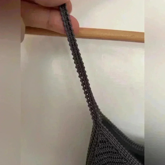 Aritzia Grey Daiquiri Crochet  Dress Size Small - Picture 7 of 10